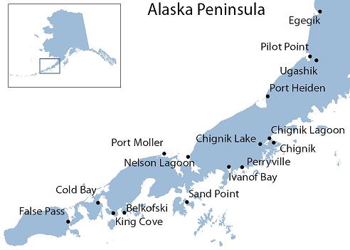 Alaska Peninsula access map